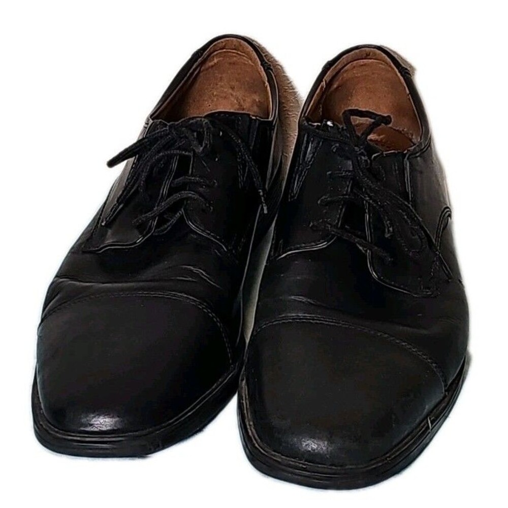 Clarks Tilden Cap Mens Oxford Dress Shoe Black Leather US Size 10.5